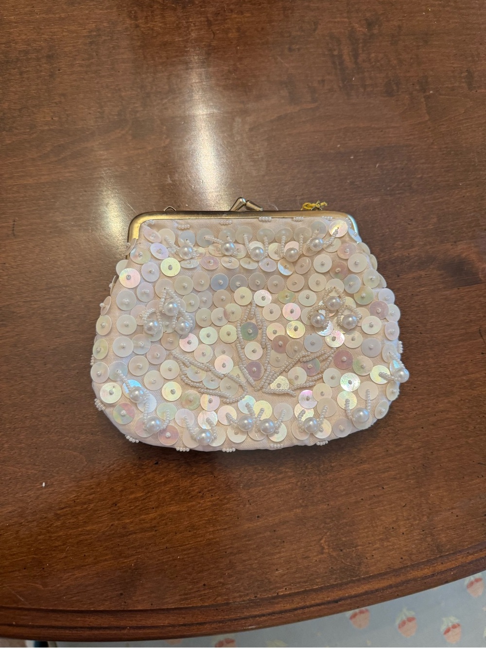 Iridescent Sequin Evening Clutch - Pink